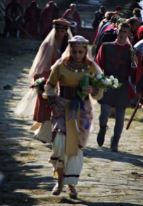 Regatta Parade: Woman with Flowers