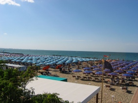 Beaches of Cattolica, Italy on the Adriatic Coastline (right)